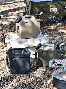 1pc Portable Outdoor Water Container With Tap, Large‑Capacity Water Storage Jug For Camping Car Travel - Multicolor - View 1