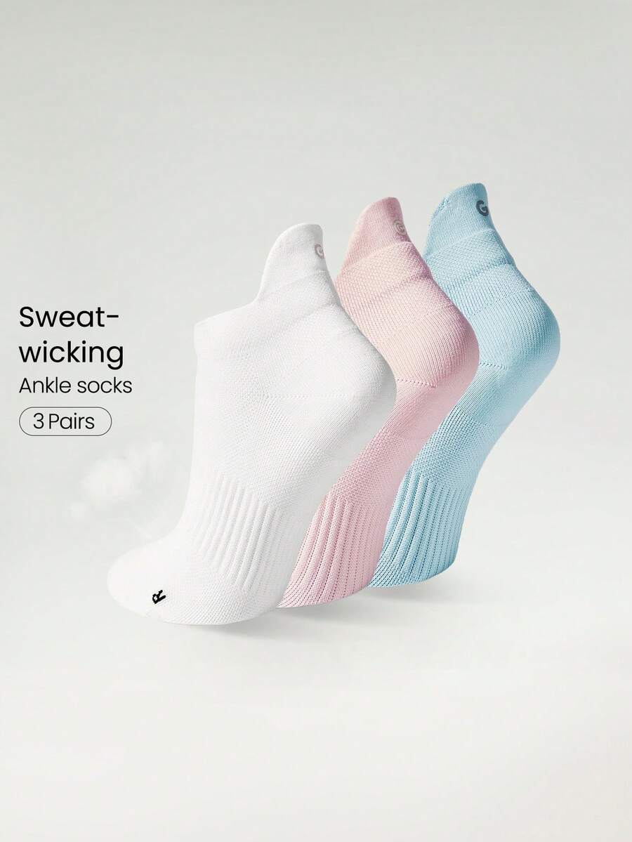 GLOWMODE 3 Pairs Arch Support Everyday Socks Gym - Multicolor - View 1