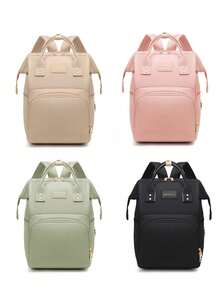SHEIN 1Pcs Solid Color Mommy Bag Multi-Functional Bag Large Capacity Mother And Baby Bag Travel Storage Travel Handbag Bottle Storage Bag - Multicolor - View 10