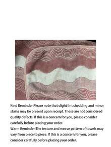 Minimalist Striped Coral Fleece Soft Absorbent Quick-Dry Bath Towel/Hand Towel For Home Use - Pink - View 7