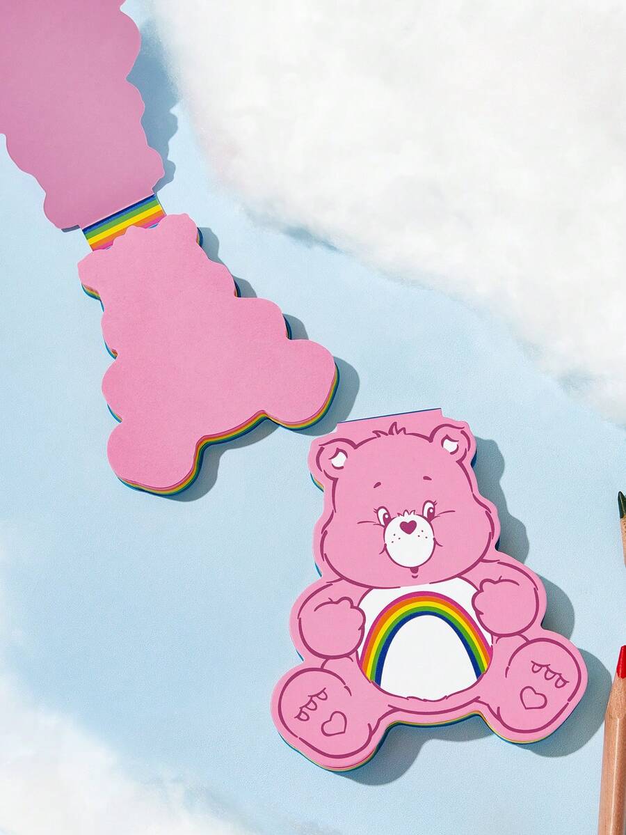 SHEIN X Care Bears Notepad, Notepad, Cute Notepad, Write Memo Page Marker, Office School Supplies Creative Gifts - one-size - View 1