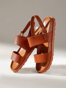 HighSole New Summer Fashion Versatile Women Flat Sandals - Brown - View 10