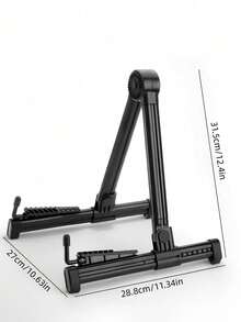 Universal Foldable Metal A Frame Instrument Stand For Guitar Ukulele Violin Non Slip Stable Portable Compact Holder For All Guitars - Black - View 6
