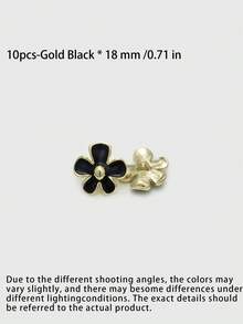 Pack 10 Pcs High‑End Irregular Flower Shaped Metal Buttons Decorative Fasteners For Mink Coats Suits Blazers Outerwear Versatile Floral Clothing Sewing Accessories - 10pcs - View 12