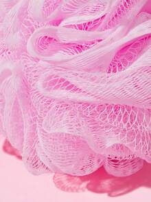 HELLO KITTY AND FRIENDS | SHEIN Cute  Bath Brushes, Bath Sponges, And Ultra-Soft Foaming Nets With Fun, Oversized Designs For Bathing, Complete With A Hanging Rope. - Pink - View 5