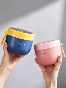 600ml Soup Cup, Breakfast Bowl, Portable Soup & Milk Container, Fresh-Keeping Bowl For Students & Office Workers, Mini Lunch Box - Multicolor - View 7
