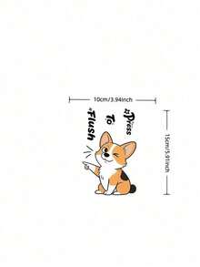 1pc Cute Cartoon Cat Toilet Sticker - "Press To Flush" Bathroom Decor, Self-Adhesive PVC Wall Decal, Suitable For Glass, Tile And Smooth Surfaces, No Heating Required, Easy Installation, Fun Design, Easy To Peel And Stick - Multicolor - View 12