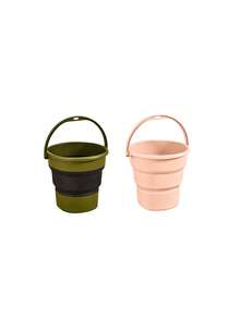 9L Collapsible Bucket With Handle, Portable Foldable Water Pail, Thickened Silicone Plastic Bucket For Household Cleaning, Camping, Fishing, Travel, Beach, Multi-Color Available - multicolor - View 18