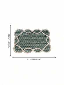 Haus Hana 1pc 38cm Round Or 45x30cm Rectangular Boho Woven Paper Placemat, Flower Petal Edge Table Mat With Natural Two-Tone Braided Design, Rustic Farmhouse Dining Decor For Kitchen, Dinner Table, Wedding, Party, Holiday And Daily Use - Multicolor - View 16