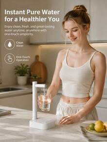 Teckwe USB-Powered 1800mAh Smart Desktop Water Pump, Electric Water Dispenser Designed Specifically For Bottled Water, Portable Automatic Water Dispenser For Home Use, Automatic Water Pump For The Office-Perfect For Outdoor Picnics. - one size fits all - View 6