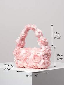 Glizzene (Random Pattern)Floral Pop, Gala Night, Party Outfits, Prom Bag, Prom Accessories, Wedding Items Gifts - Baby Pink - View 8