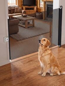 Adjustable No-Step Pet Safety Gate - Expandable Indoor/Outdoor Dog And Cat Barrier With Pvc Grid, Easy To Install, Prevents Pets From Running Out, Ideal For Stair Safety, Interior Dog Gate - Multicolor - View 4