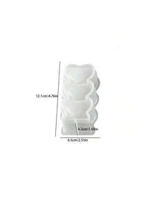 1 buah Cetakan Silikon Tempat Lilin Bintang & Hati Tiga-dalam-Satu, Alas Lilin Plaster Aromatik DIY & Cetakan Ornamen - Tiga kali lipat - View 7