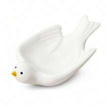 Haus Hana Ceramic Bird Jewelry Tray, Cute Trinket Dish & Desktop Storage Plate For Rings, Earrings, Necklaces, Keys, Coins, Vanity, Bedroom, Living Room, Shelf, Birthday, Holiday & Housewarming Gift - Multicolor - View 15