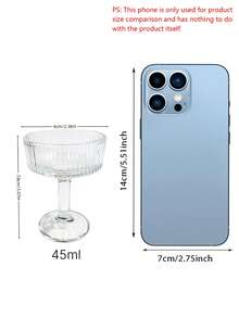 10 Ounce (Approx. 283.5g) Ribbed Coupe Glass Unique Martini And Cocktail Glass Set, Suitable For Wine, Champagne, Parties, And Home Use - View 3