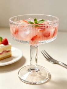 10 Ounce (Approx. 283.5g) Ribbed Coupe Glass Unique Martini And Cocktail Glass Set, Suitable For Wine, Champagne, Parties, And Home Use - View 8