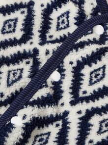 PETSIN 1 buah Jaket Tanpa Lengan untuk Kucing dan Anjing, Motif Geometris Klasik, Elastis, Nyaman, Hangat, dan Hangat, Kancing Terbuka - MultiWarna - View 7