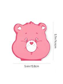 SHEIN X Care Bears 甜心熊鼻可折疊化妝鏡，不規則造型，可折疊人造皮革封面，纖薄桌面梳妝鏡，適合青少年日常理容 - 蜜桃粉 - 查看 5