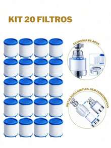 10/20/30 Paket Pengganti Kartrid Filter Air Keran Wastafel, Filter Air Wastafel, Filter Air Keran, Untuk Filter Air Keran Dapur - Menghilangkan Klorin, Fluorida, Logam Berat, dan Air Sadah untuk Rumah, Dapur & Kamar Mandi - MultiWarna - View 14