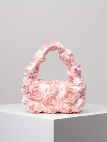 Glizzene (Random Pattern)Floral Pop, Gala Night, Party Outfits, Prom Bag, Prom Accessories, Wedding Items Gifts - Baby Pink - View 2