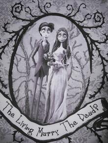 Corpse Bride X SHEIN 可重複使用折疊式 RPET 字母圖案購物袋，適合婚禮、手提包，完美搭配派對時尚與哥德風時尚 - 灰黑色 - 查看 5
