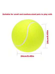 1 pieza Pelota de tenis para perro de 9.5 pulgadas resistente y rebotadora, juguete de masticar de alta elasticidad para perros pequeños y medianos, entrenamiento, ejercicio y juego de lanzar al aire libre, juguete de goma inodoro para cachorros, suministros interactivos para perros de verano - Multicolor - Ver 13