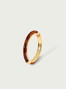 Glisma Gelang Fashion Wanita Emas Baru dari Resin Cokelat Perhiasan - Yellow Gold - View 4