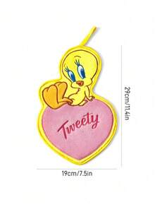 LOONEY TUNES X SHEIN 1pc Fashionable Soft Cartoon Heart Embroidered Plush Hand Towel, For Home Bathroom Summer - Multicolor - View 6