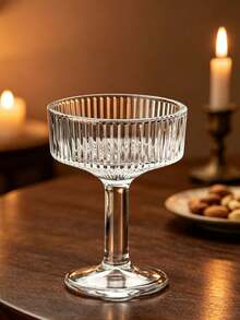 10 Ounce (Approx. 283.5g) Ribbed Coupe Glass Unique Martini And Cocktail Glass Set, Suitable For Wine, Champagne, Parties, And Home Use - View 9