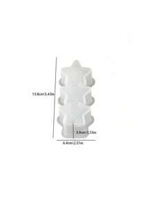1 buah Cetakan Silikon Tempat Lilin Bintang & Hati Tiga-dalam-Satu, Alas Lilin Plaster Aromatik DIY & Cetakan Ornamen - Tiga kali lipat - View 8