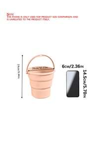 9L Collapsible Bucket With Handle, Portable Foldable Water Pail, Thickened Silicone Plastic Bucket For Household Cleaning, Camping, Fishing, Travel, Beach, Multi-Color Available - multicolor - View 3