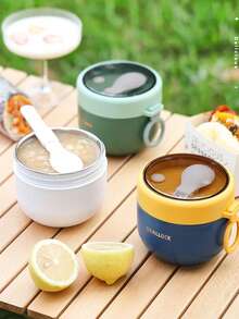 600ml Soup Cup, Breakfast Bowl, Portable Soup & Milk Container, Fresh-Keeping Bowl For Students & Office Workers, Mini Lunch Box - Multicolor - View 5