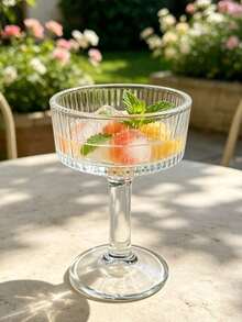 10 Ounce (Approx. 283.5g) Ribbed Coupe Glass Unique Martini And Cocktail Glass Set, Suitable For Wine, Champagne, Parties, And Home Use - View 11