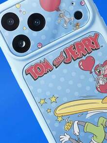 ShellaStory TOM & JERRY X SHEIN 時尚高端印花圖案手機保護殼設計，完美兼容 ，可愛時尚且精緻 - 彩色 - 查看 3