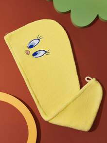 LOONEY TUNES X SHEIN 1pc Cute Cartoon Tonde Sushi Embroidered Absorbent Hair Drying Towel Cap, Yellow Hair Turban Suitable For Different Hair Types And Amounts - Yellow - View 9
