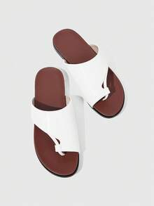 HighSole Sandal Pantai Wanita Nyaman Berwarna Putih dan Modis - Putih - View 7