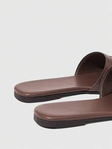 HighSole Women's Casual Versatile Slip-On Flat Shoes - Coffee Brown - View 7