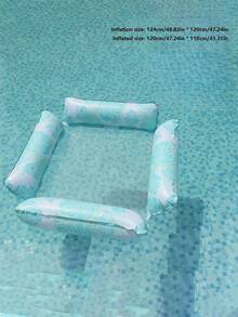 1pc Inflatable Pool Float 4-Tube Monstera Leaf Turtle Back Float & 2-Tube Monstera Leaf Mesh Hammock, Summer Water Floats For Pool & Beach - 4 tubes of leaves - View 7