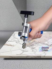 2‑In‑1 Manual Glass Tile Cutter, Precision Cutting Tool For DIY & Building Projects, Adjustable Metal Base And Clamp Holder, Lightweight Portable Design, Sturdy Frame With Blue Screws, Ergonomic Handle, Durable Construction Structure - A - View 1