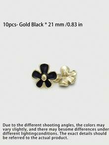 Pack 10 Pcs High‑End Irregular Flower Shaped Metal Buttons Decorative Fasteners For Mink Coats Suits Blazers Outerwear Versatile Floral Clothing Sewing Accessories - 10pcs - View 14