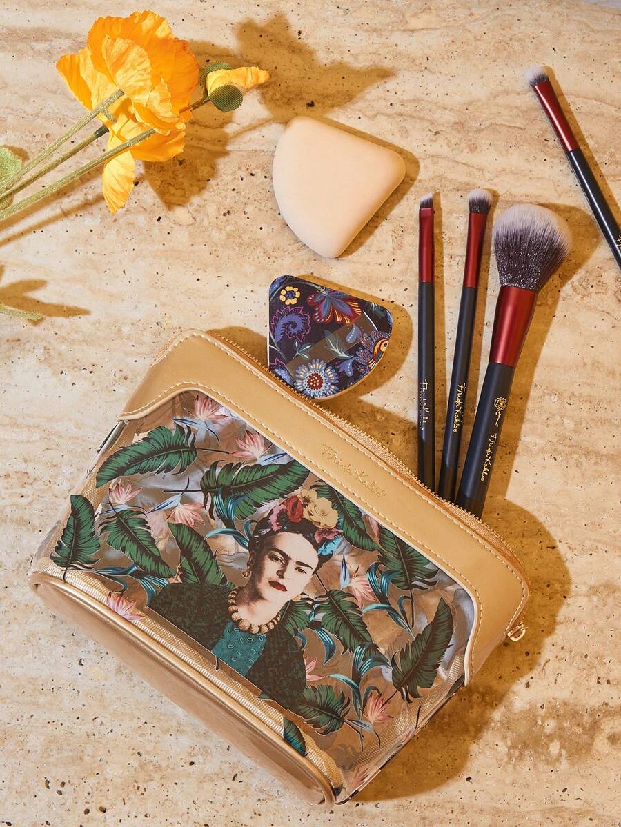 Frida Kahlo X SHEIN 人物圖案化妝包 - 彩色 - 查看 1