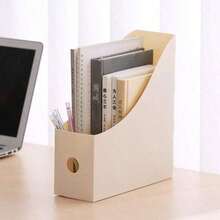 1 Piece Desktop Storage Bookcase File Rack Frame Storage Box Bookcase Data Rack Stationery Rack Student Dormitory Desktop Stationery Book Storage Box One Piece Foldable Multifunctional Storage Box Back To School School Supplies - Multicolor - View 17