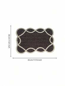 Haus Hana 1pc 38cm Round Or 45x30cm Rectangular Boho Woven Paper Placemat, Flower Petal Edge Table Mat With Natural Two-Tone Braided Design, Rustic Farmhouse Dining Decor For Kitchen, Dinner Table, Wedding, Party, Holiday And Daily Use - Multicolor - View 11