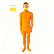Muroi Mono 1PC Costume Party Orange Outfit, Orange Jumpsuit, Yellow Beard And Eyebrows, Halloween Party Costume - View 22