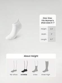 GLOWMODE 3 Pairs Arch Support Everyday Socks Gym - Purple - View 5