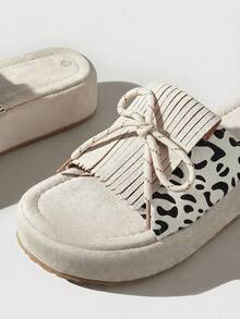 HighSole 女士露趾平底凉鞋，轻便透气，适合日常穿着 - 米白色 - 查看 7