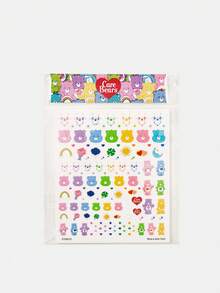 SHEIN X Care Bears 卡通熊图案美甲贴纸套装，多种颜色，欢呼熊，趣味熊，熊，分享熊，礼物 - 彩色 - 查看 8