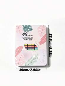 Premium Solid Watercolor Paint Tin Case Set 36 & 48 Vibrant Colors ...