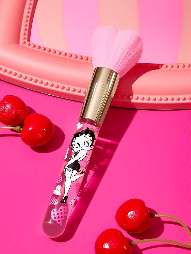 Betty Boop x SHEIN Cartoon Doll   Face Makeup Brush, Cute & Powder Brush For , Loose Powder & Bronzer Application - through powder - View 4