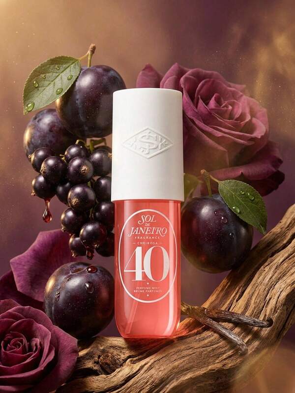 Sol de Janeiro Cheirosa 40 Bom Dia Bright Perfume Mist 90 Ml – Perfume Mist, Long-Lasting, For Women, Black Amber Plum, Pink, Black Amber Plum, Suitable For Daily Wear